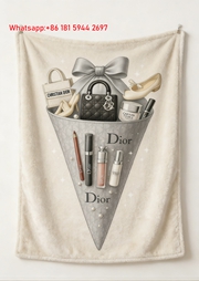 Dior Beauty Cone Flannel Blanket Throw Sofa Decor D115